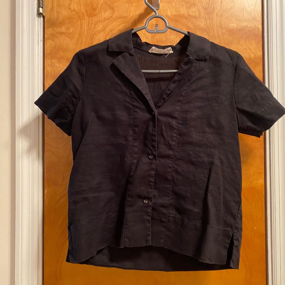 Everlane linen black top